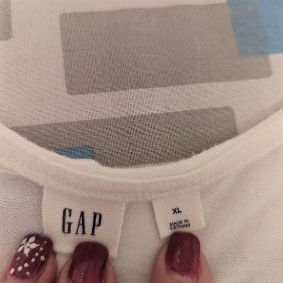 GAP cream colored floor length dress in extra large - Picture 6 of 7